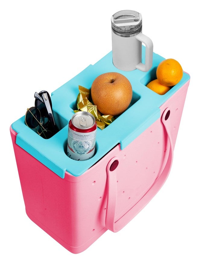 DGLOZE Organizer Tray Top for Bogg Bag - Cup Holder & Storage Lid Compatible with Bogg Bag XL - For Stanley 30oz 40 oz - Outdoor Beach & Travel Tabletop Insert - Easy to Clean (Sky Blue) - Image 1
